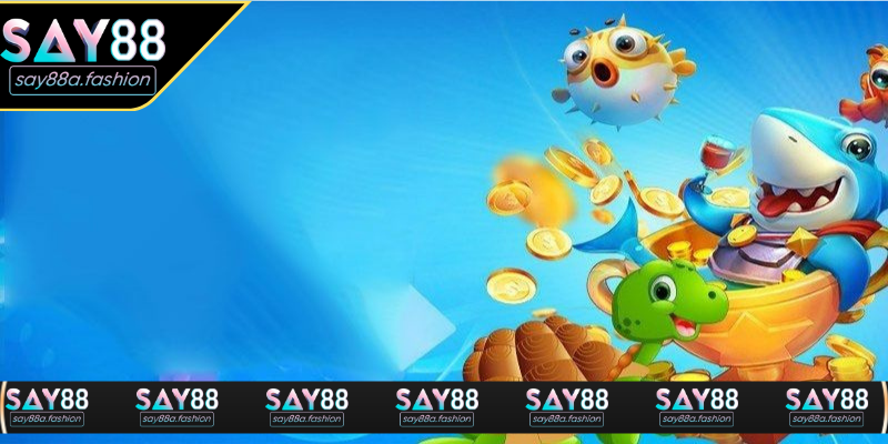 Giao diện sảnh bắn cá sinh động, nhiều màu sắc tại SAY88